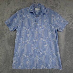 Selected Homme Mens Judd Shirt Button Up Blue Shadow Floral Short Sleeve‎ M New